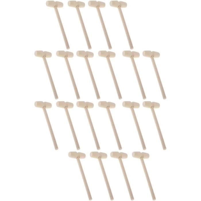 Lot De 12 Mini Marteaux En Bois Pour Enfants - Jouet Éducatif 14.7cm - Maillets Homard