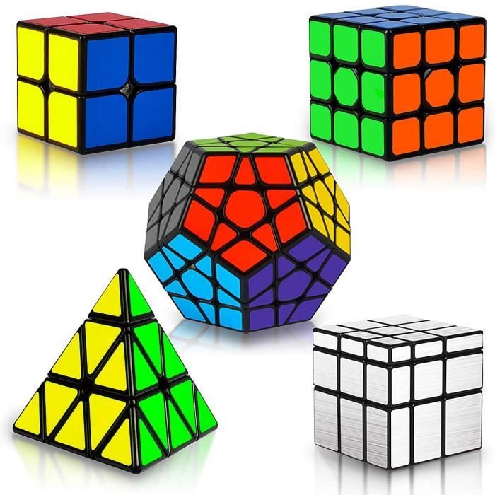 Ensemble Cube 3d Pyramide Jouet Puzzle 2x2x2 3x3x3 Vitesse Magique Casse Tete 
