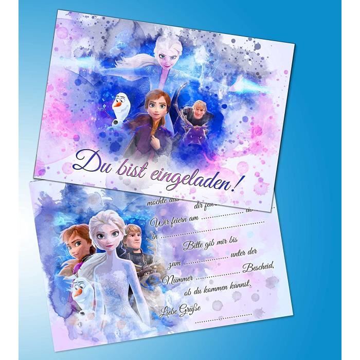 Lot De 10 Cartes D Invitation 10 Enveloppes Pour Anniversaire D Enfant Compatibles Avec La Reine Des Neigesformat Din A6 C 412 Cdiscount Beaux Arts Et Loisirs Creatifs