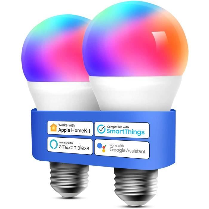Ampoule Connectée HomeKit, 2 LED Ampoules Intelligente Compatible avec  Apple HomeKit, Siri, Alexa, Google Home et SmartThings, E27 2 - Cdiscount  Bricolage