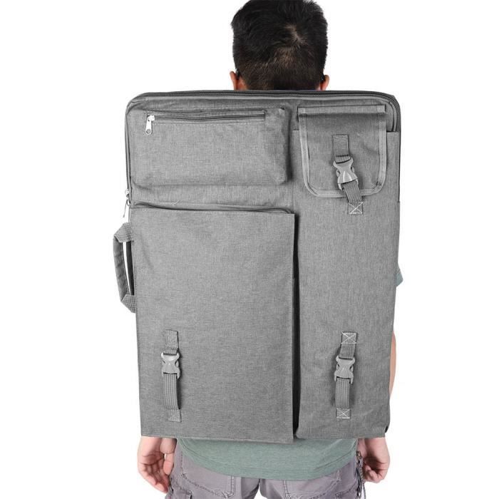 Sac à Dessin A2/A3 Toile Imperméable - Portefeuille Artiste - Transport Planche