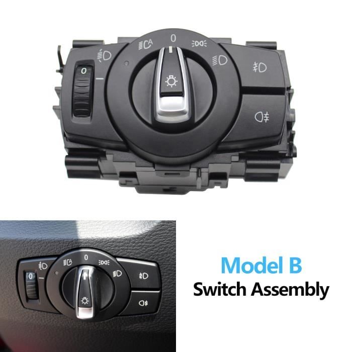 Assemblage du modèle B - Ensemble interrupteur de phare de voiture, pour BMW série 1 3 X1 E90 E91 E92 E93 E84
