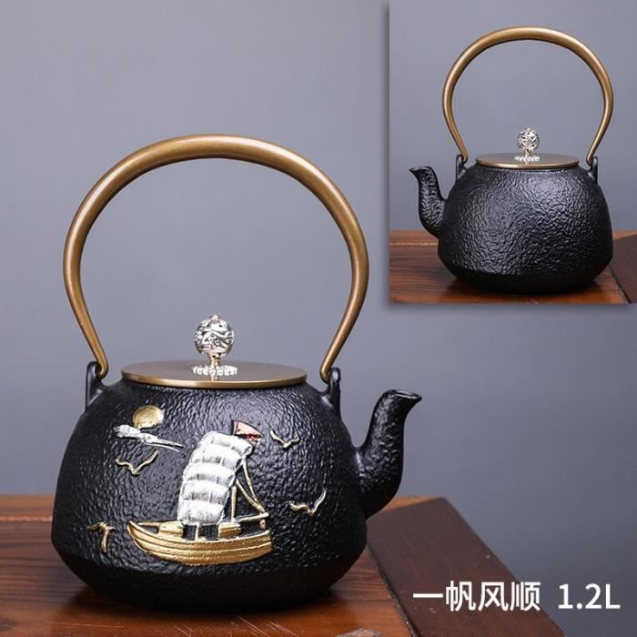Théière En Fonte Japonaise Avec Infuseur Acier Inoxydable - 0,3L (10 Oz) - Pour Thé En Vrac - Compatible Plaques De Cuisson