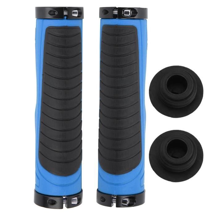 Poignées De Guidon Vélo Double Verrouillage – Antidérapantes, Confortables, Pour VTT Et Scooter (20–22,2 Mm)