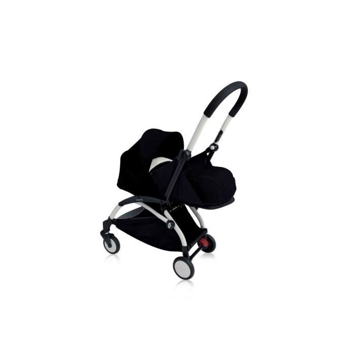 Babyzen Poussette Yoyo+ cadre blanc pack naissance noir Cdiscount