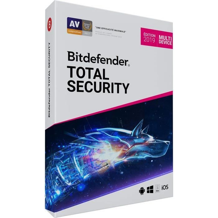 Bitdefender Total Security 2017 | 5 Postes - 1 An - \