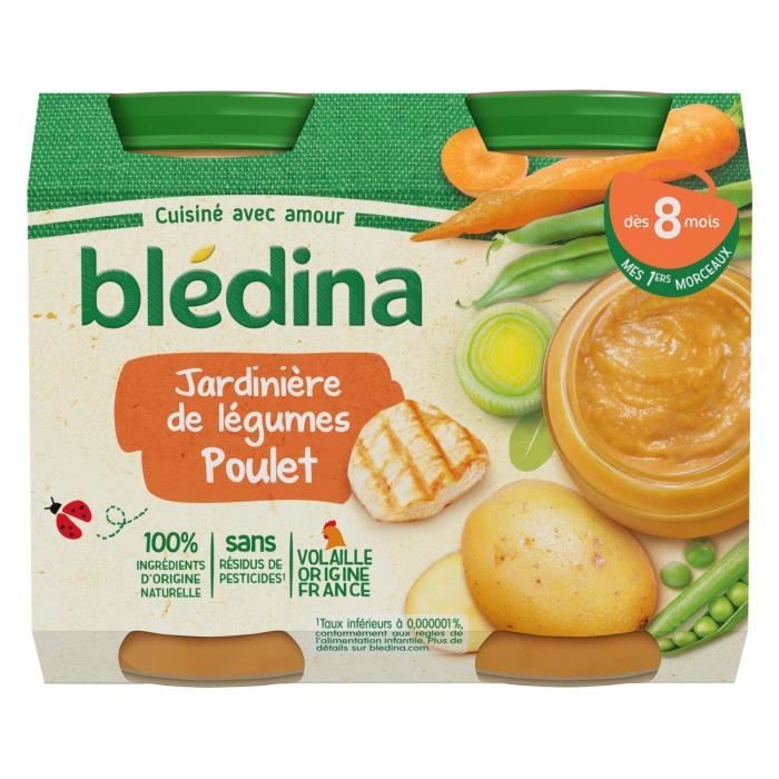 Lot De 10 Bledina Jardiniere De Legumes Poulet Petits Pots Bebe Des 8 Mois 2 Pots De 0 G Cdiscount Jardin
