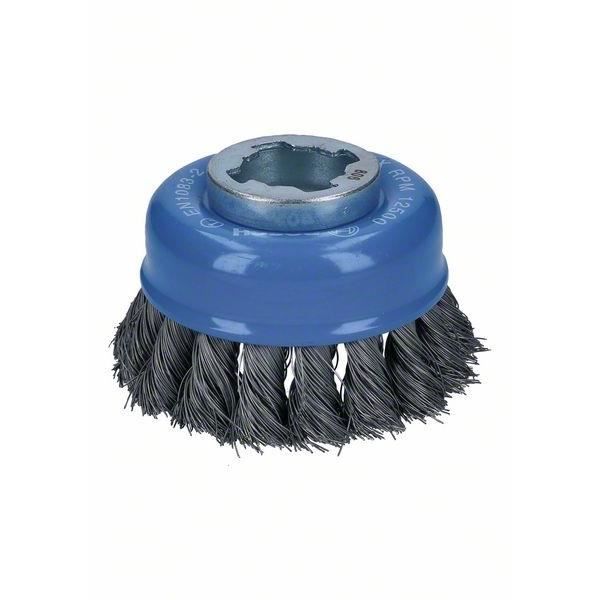 Bosch Brosse boisseau acier X LOCK 75 fils torsadés 75 mm 0 35 mm X LOCK 2608620726 - vue 2