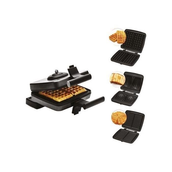 FRIFRI Croque gaufre 3 jeux de plaques interchangeable FRI022814512GRP