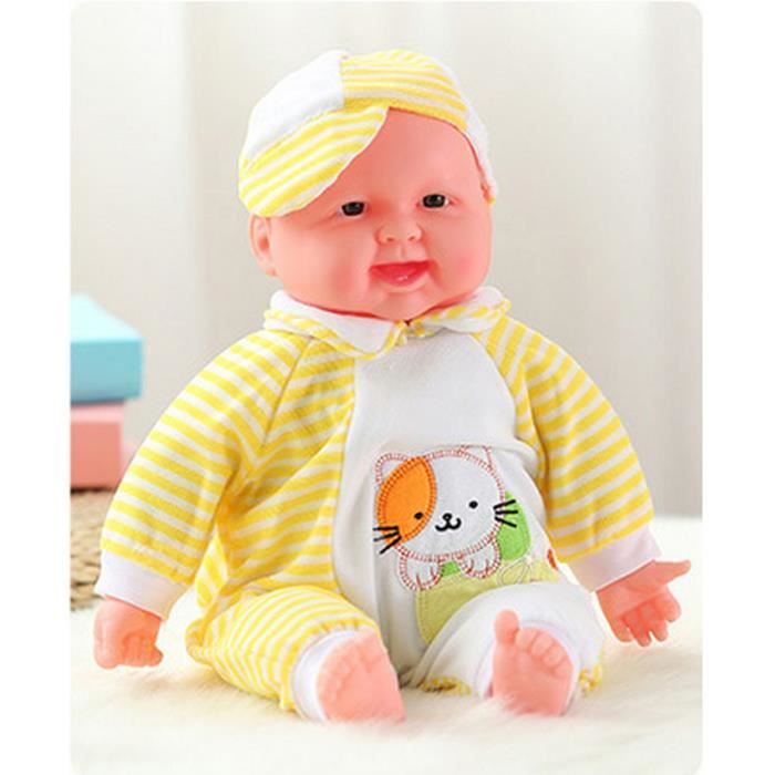 Baby Mon Bebe Apprend A Parler Jouets De Poupee De Simulation Rembourres Pour Enfants Yellow Cdiscount Jeux Jouets