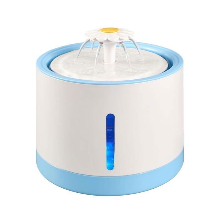 Meilleurs prix pour Fontaine à Eau pour Chat 2L Electrique Style Fleur - HYKJside - Fenêtre de Niveau d'eau LED - Filtre Remplacable