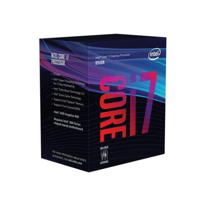 Intel Core i7 8700 3.2 GHz 6 cœurs 12 fils 12 Mo cache LGA1151 Socket Box Reconditionné - Intel reconditionné disponible sur Cdiscount Seconde Vie