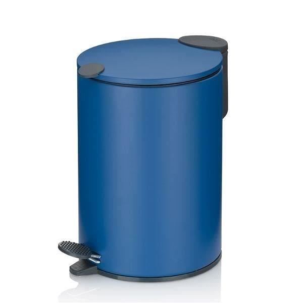 Poubelle de salle de bain Mats KELA - 3 L - Bleu azur - Métal