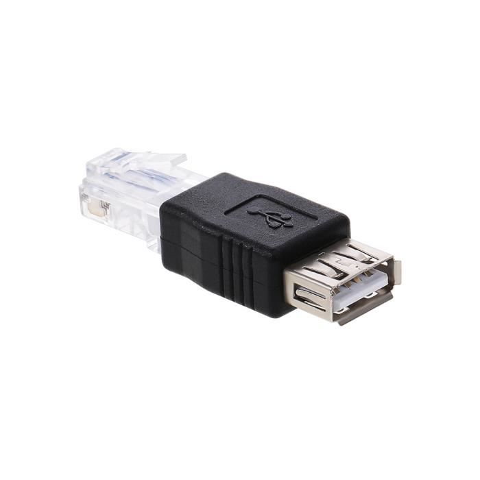 Adaptateur usb vers rj45 adaptateur usb 2 0 femelle vers ethernet rj45
