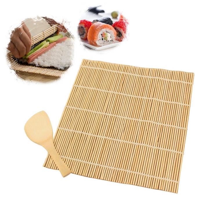 Cuillère de Natte de Bambou Sushi Sushimaker Sushi Mat Natte Sushi Rond