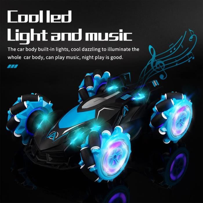 Voiture Cascade Télécommandée Goolsky 2,4GHz – Spray, Lumières, Musique, Gant, Montre, Dérive Latérale, 100m