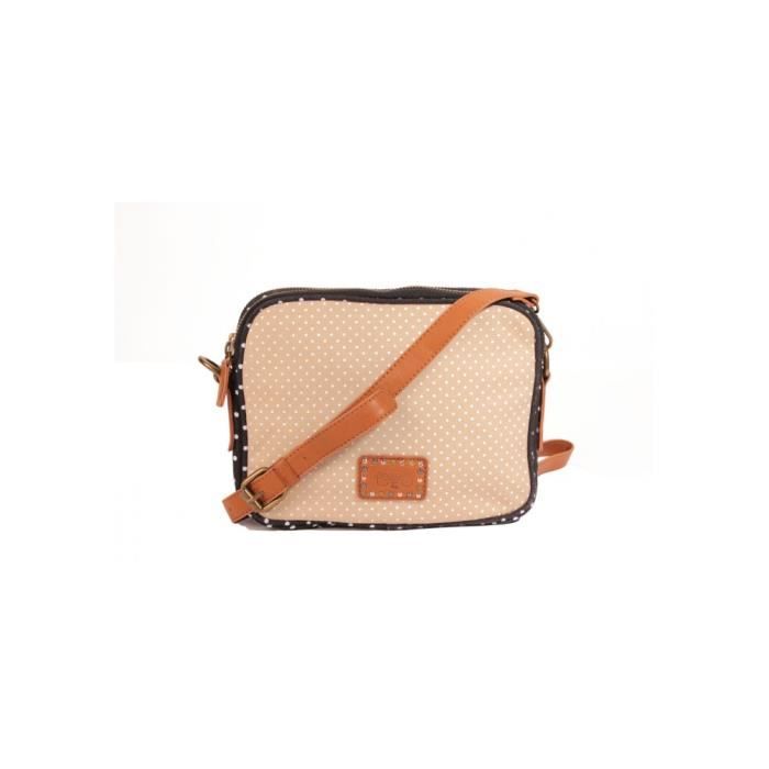 Sac Bandoulière Le Temps Des Cerises – Simili Cuir Vernis Violet Et Rose, Occasion Très Bon état