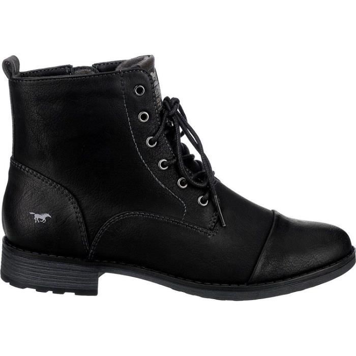 Bottines sales noires mustang