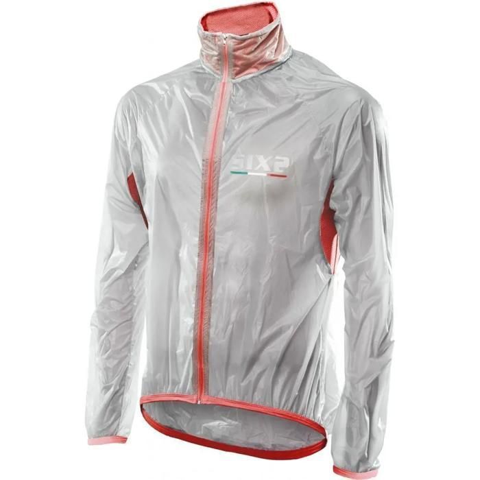 Veste imperméable Sixs Ghost - transparent/rouge