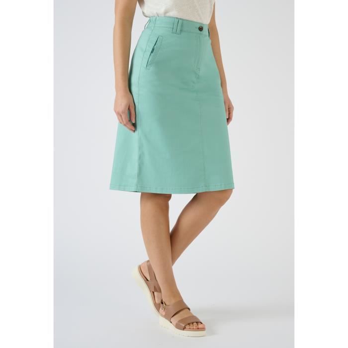 Jupe Damart Jupe chino Vert Gris Vert gris Cdiscount
