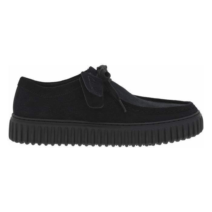 Clarks Chaussures À Lacets En Daim Noir Pour Homme