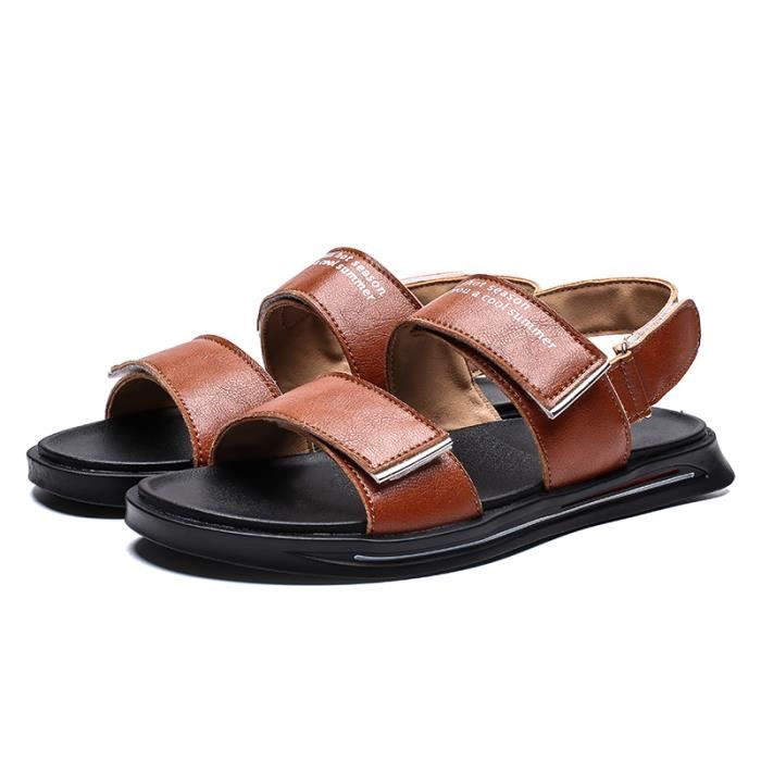 sandales entredoigt cuir homme