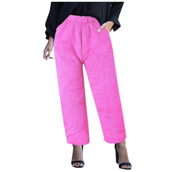 Pyjama Femme Hiver En Flanelle Douce - Pantalon Large Taille Élastique - Confort Chaud Pour Nuits Froides
