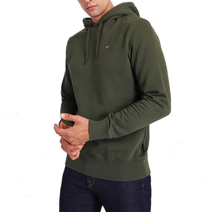 Sweat a capuche homme Napapijri Balis Vert Manches longues