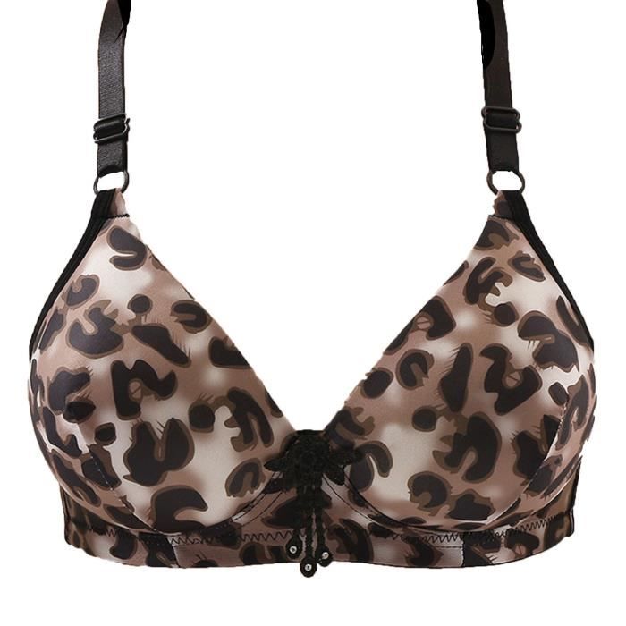 Soutien-gorge Imprimé Léopard Noir Et Blanc - Taille G - Neuf Sans étiquettes