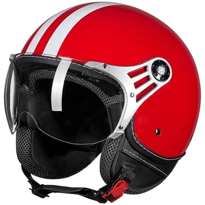 Casques Bols Jet Moto Casque Bol Open Face Classic Demi-Casque Moto Jet Vintage ECE Homologué