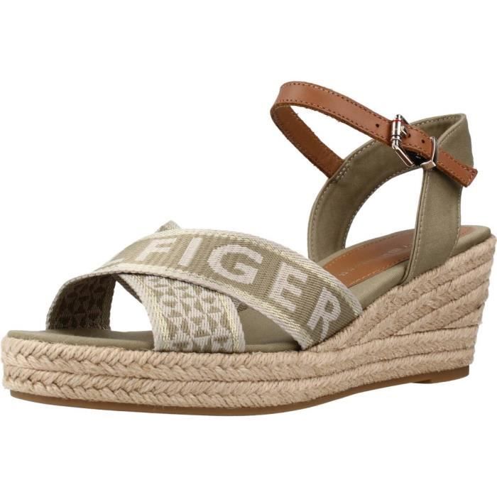 Sandale nu pieds Tommy hilfiger 118273 Vert 38 Vert Cdiscount