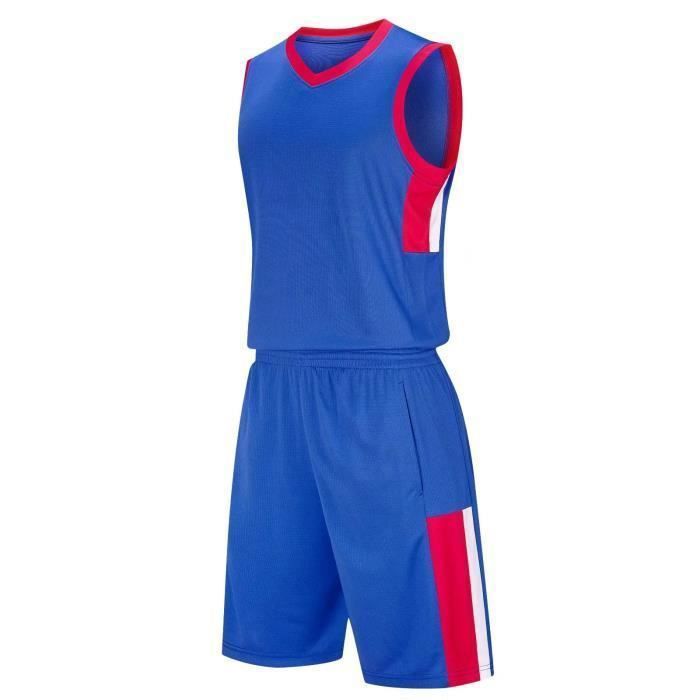 Ensemble Basket-Ball Homme Maillot et Short Vêtement Sport 2 Pieces  Training Séchage Rapide Respirant