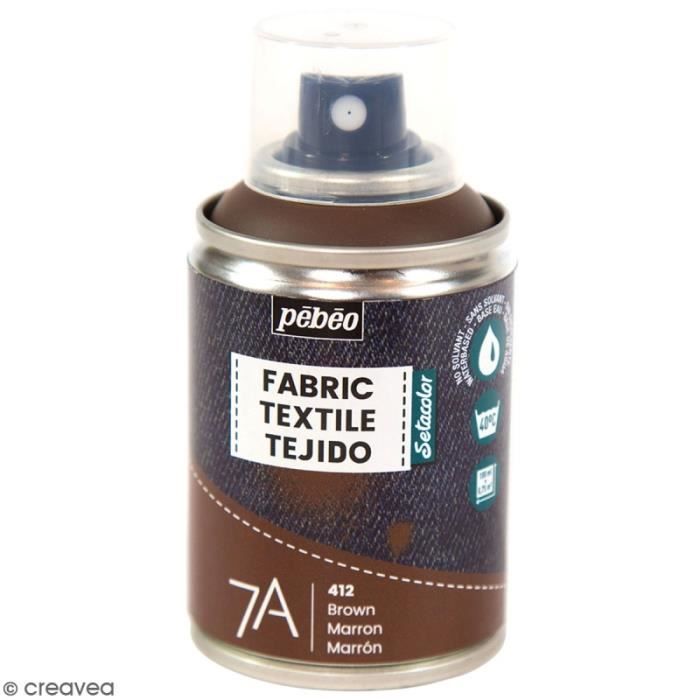 Peinture textile en bombe - 100 ml Marron