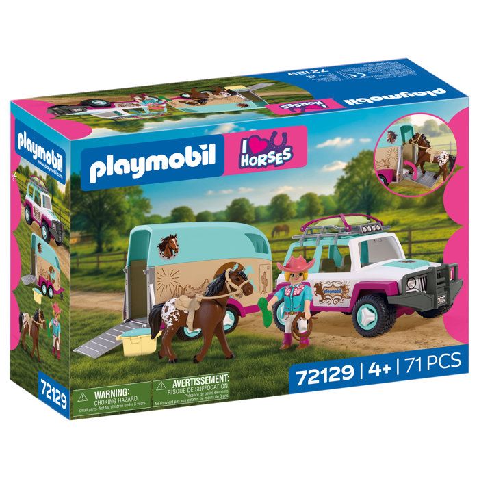 Playmobil I Love Horses / J'adore les chevaux 72129 Véhicule avec remorque pour chevaux
