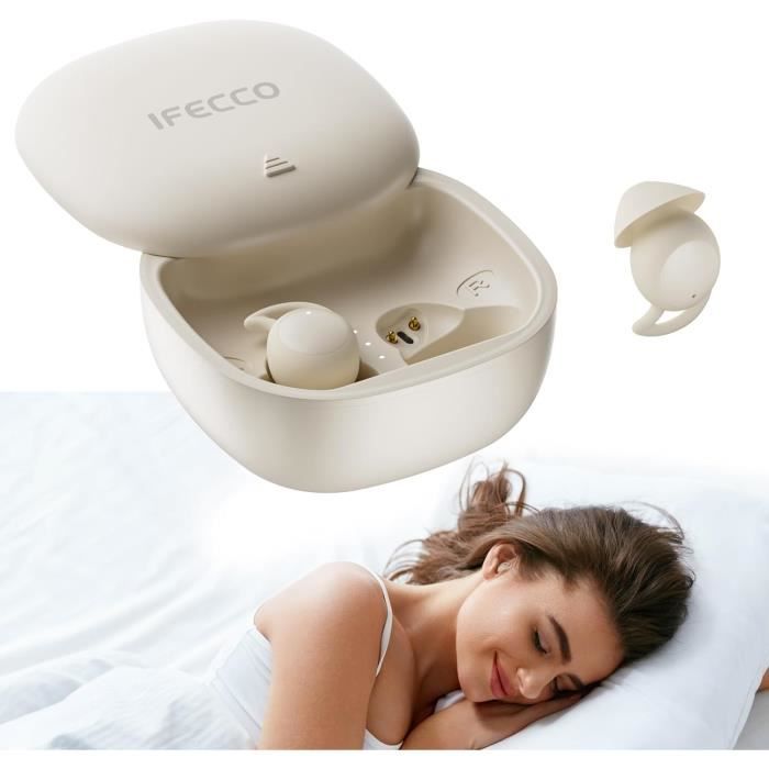 Casque Anti-bruit Pour Sommeil Stellapods-Pro - Écouteurs Intra-auriculaires Sans Fil - Confortables Pour Dormir Sur Le Côté - Autonomie 24h - Noir