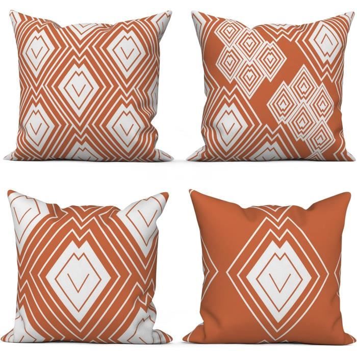 Jaotto Lot De 2 Housses Coussin Noël 45x45cm - Motif Flocons De Neige - Lavables