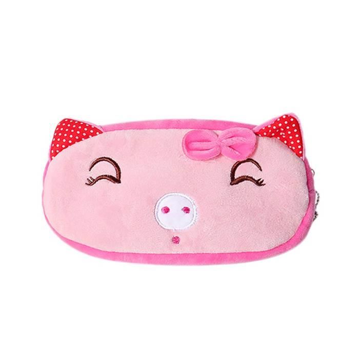 Shlk Trousse à Stylo Fille En Peluche Crayon Sac Dessin Animé Crayon Crayon Cas Mignon Animal Stylo Sac Fruits Enfants Crayon Sac