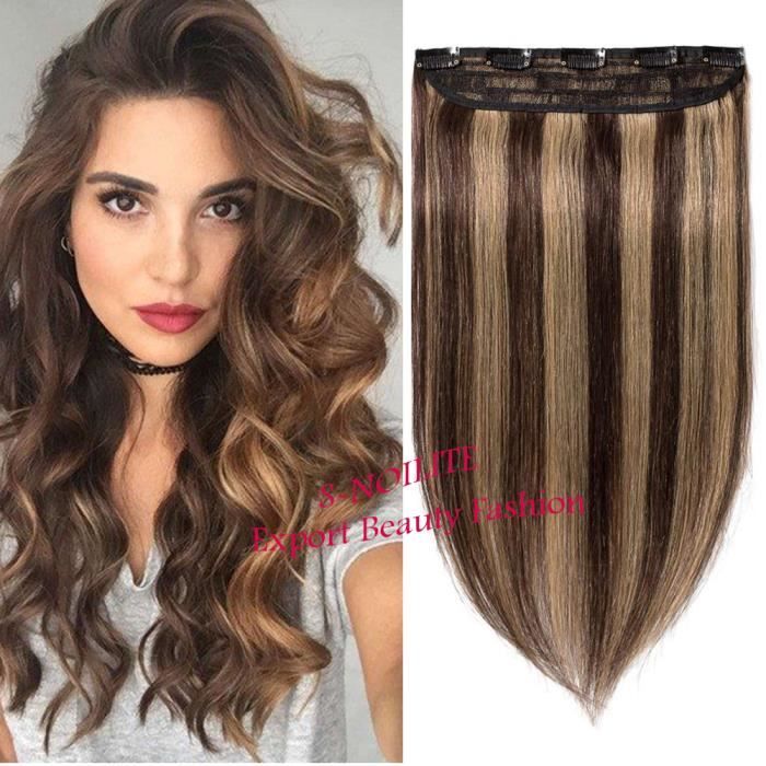 Monobande Extension Cheveux Naturel Extension A Clip Une Pièce 5 Clips