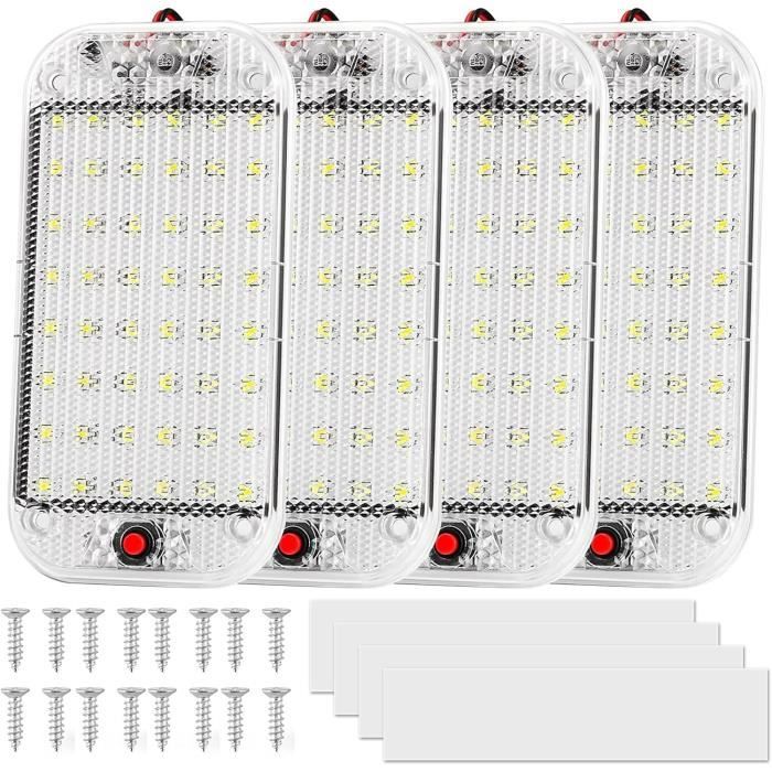 Nizirioo Éclairage intérieur de voiture 48 LED : 4 pièces 12 V – 85 V