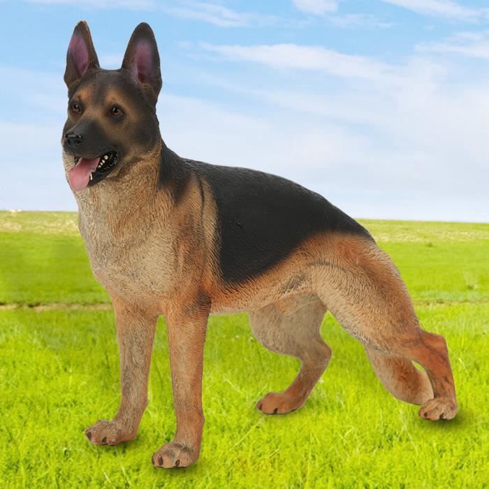 Figurine De Berger Allemand Noir En Résine - 8,9 Cm - Statue Décorative - Cadeau Pour Amoureux Des Chiens - 8