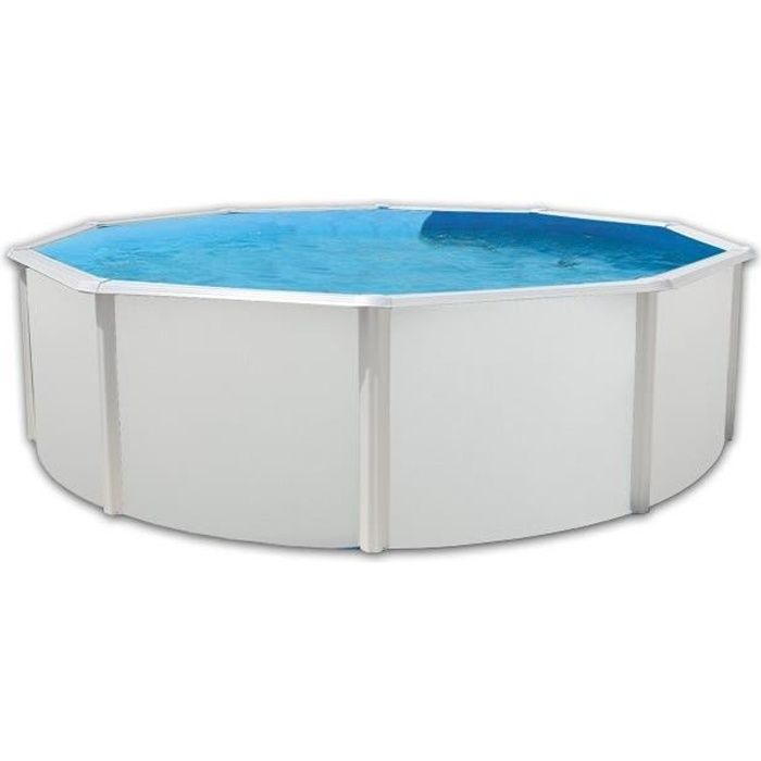 MAGNUM COMPACT Piscine hors sol ronde en acier 350 x 132 cm (Kit complet piscine, Filtre, Skimmer et échelle)