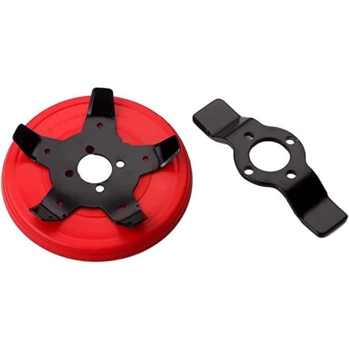 ZMShenMa Lame Désherbage 3 Dents 25,4 Cm + Kit Adaptateur Universel – Acier Manganèse – Pour Débroussailleuse