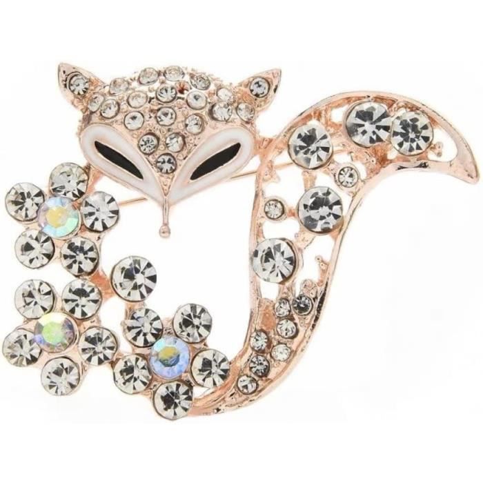 Broche Renard Running En étain - Taille 45x22mm, Style Campagne, Pour Chapeau Ou Manteau