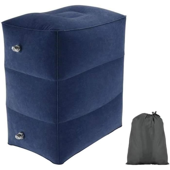 Repose-pieds Gonflable Maliton Pour Enfants - Coussin De Voyage Réglable Pour Avion, Voiture Et Bureau | Gris