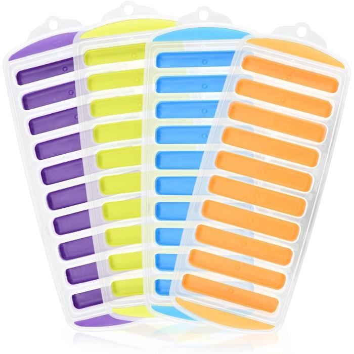 Bac à Glaçons En Silicone Pour Bouteille D'Eau - Forme Bâtonnet - Lot De 2 - 4 Cavités - 15,3cm