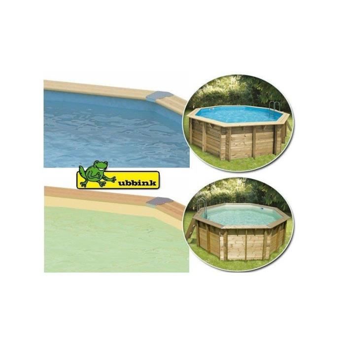 Liner sable ou bleu pour piscine ronde Ubbink - Gris - 5,80 x 1,30 m