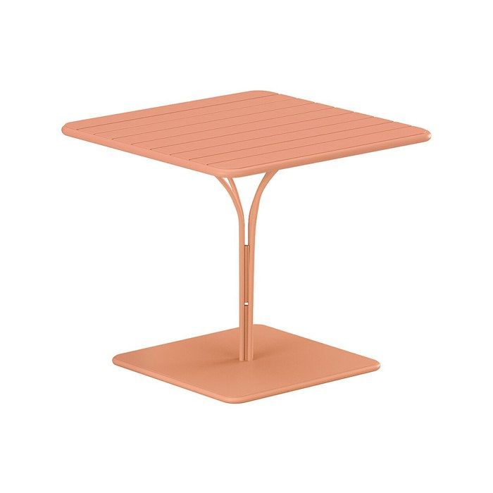 Table de jardin L.80 cm en métal - Orange clair - MIRMANDE de MYLIA Table de jardin L.80 cm en métal - Orange clair - MIRMANDE de MYLIA