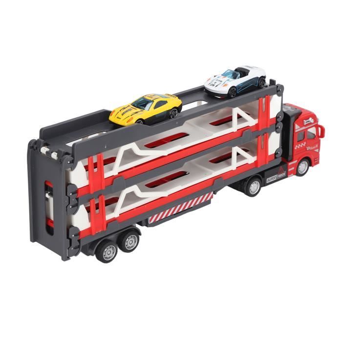 VGEBY Camion Mega Hauler Mega Hauler Truck Alliage Transport Car Carrier Truck Toy avec piste de course d ejection jeux Rouge Cdiscount Jeux Jouets
