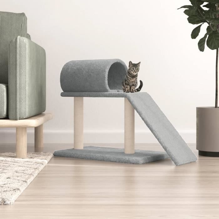 Meilleurs prix pour vidaXL Arbres à chat avec tunnel et échelle gris clair 55,5 cm