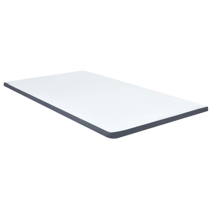 vidaXL Surmatelas de Sommier Tapissier Protège-matelas Lit Protecteur Housse Lavable Confortable Doux Blanc et Gris Foncé 288213